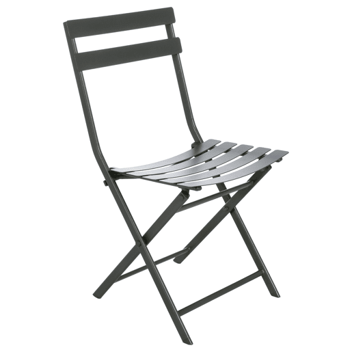 Mesa dobrável de móveis para exterior Greensboro + 2 cadeiras de terraço de jardim estilo contemporâneo cor cinza