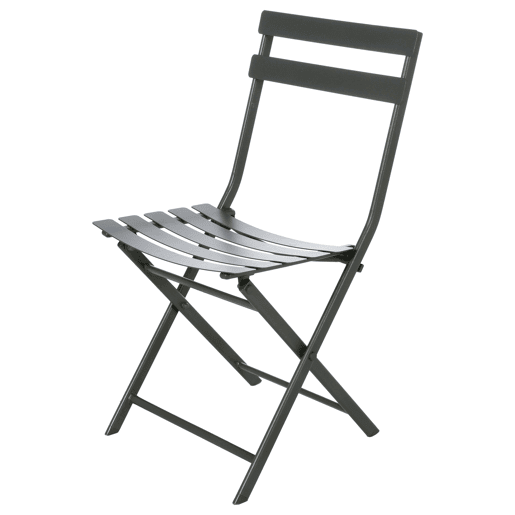 Mesa dobrável de móveis para exterior Greensboro + 2 cadeiras de terraço de jardim estilo contemporâneo cor cinza