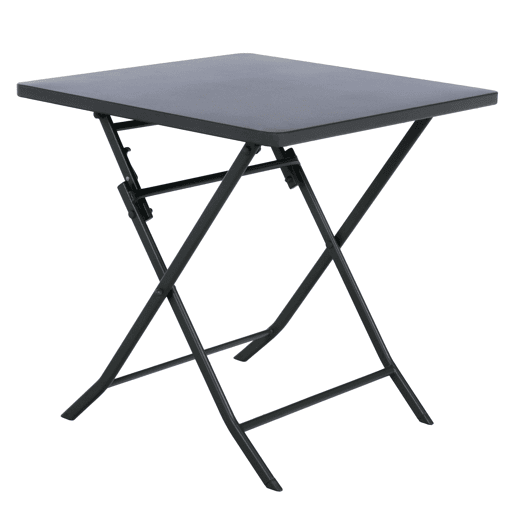 Mesa dobrável de móveis para exterior Greensboro + 2 cadeiras de terraço de jardim estilo contemporâneo cor cinza