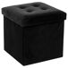 Puf Plegable Lysandre Estilo Contemporáneo Terciopelo Puf Plegable Lysandre Estilo Contemporáneo Terciopelo Negro
