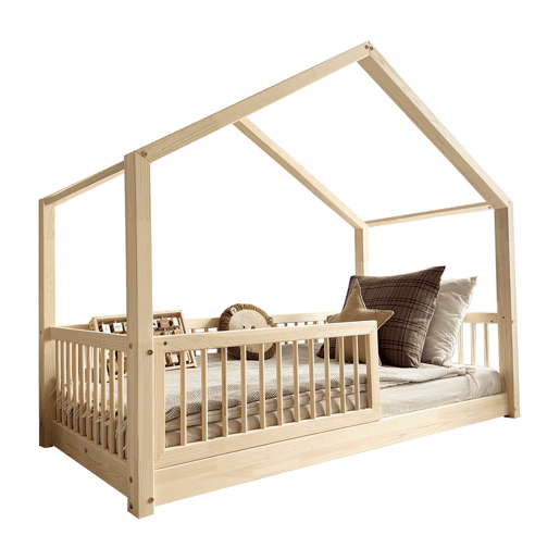 Cama de cabine 90x190 barreira e base de ripas incluídas com pés de 1 cm Rosalie Bois