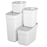 Curver Pack 4 contentores de reciclagem Ready To Collect (30L + 20L + 10L + 5L) branco
