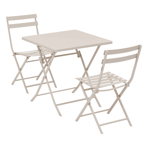 Conjunto de 2 cadeiras dobráveis u200Bu200BGreensboro bege para jardim e pátio. Conjunto de 2 cadeiras dobráveis u200Bu200BGreensboro bege para jardim e pátio.
