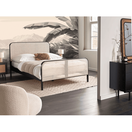 Cama Pinho GONFARON 140 x 200 cm Preto