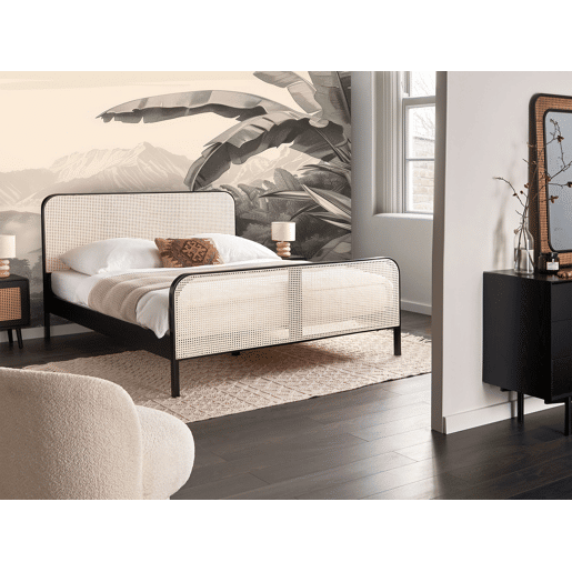 Cama Pinho GONFARON 160 x 200 cm Preto