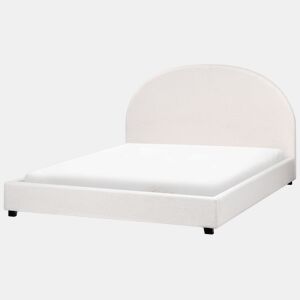 Cama Tecido VAUCLUSE 160 x 200 cm Branco creme
