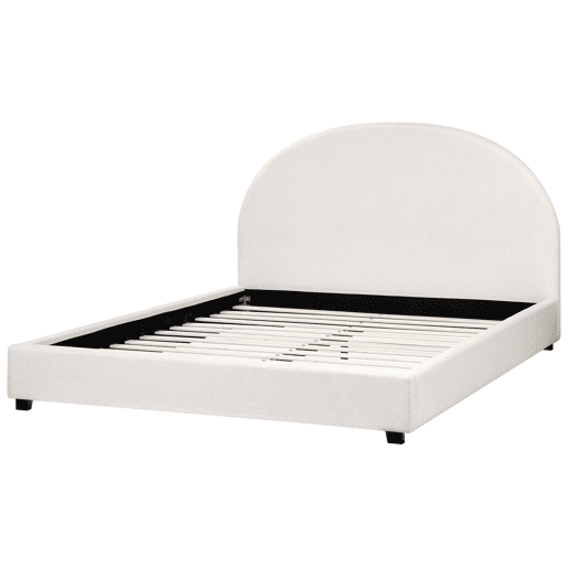 Cama Tecido VAUCLUSE 160 x 200 cm Branco creme