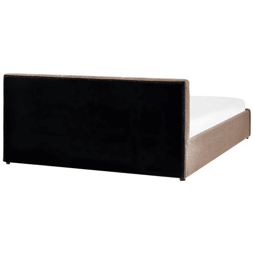 Cama baú Bouclé BOUSSE 160 x 200 cm Taupe