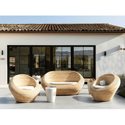 Beliani Sofá de jardim Rattanvime MAIORI