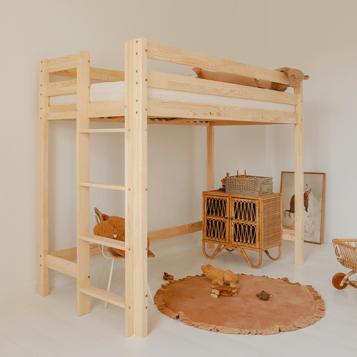 Cama de meia altura 90x200 com base de ripas incluída Anaëlle Bois