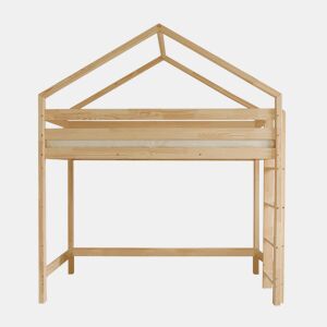 Cama de cabine de meia altura 90x190 com base de ripas incluída Candice Bois