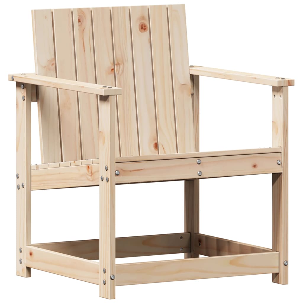Vidaxl silla de jardín madera maciza de pino 62x56x77 cm