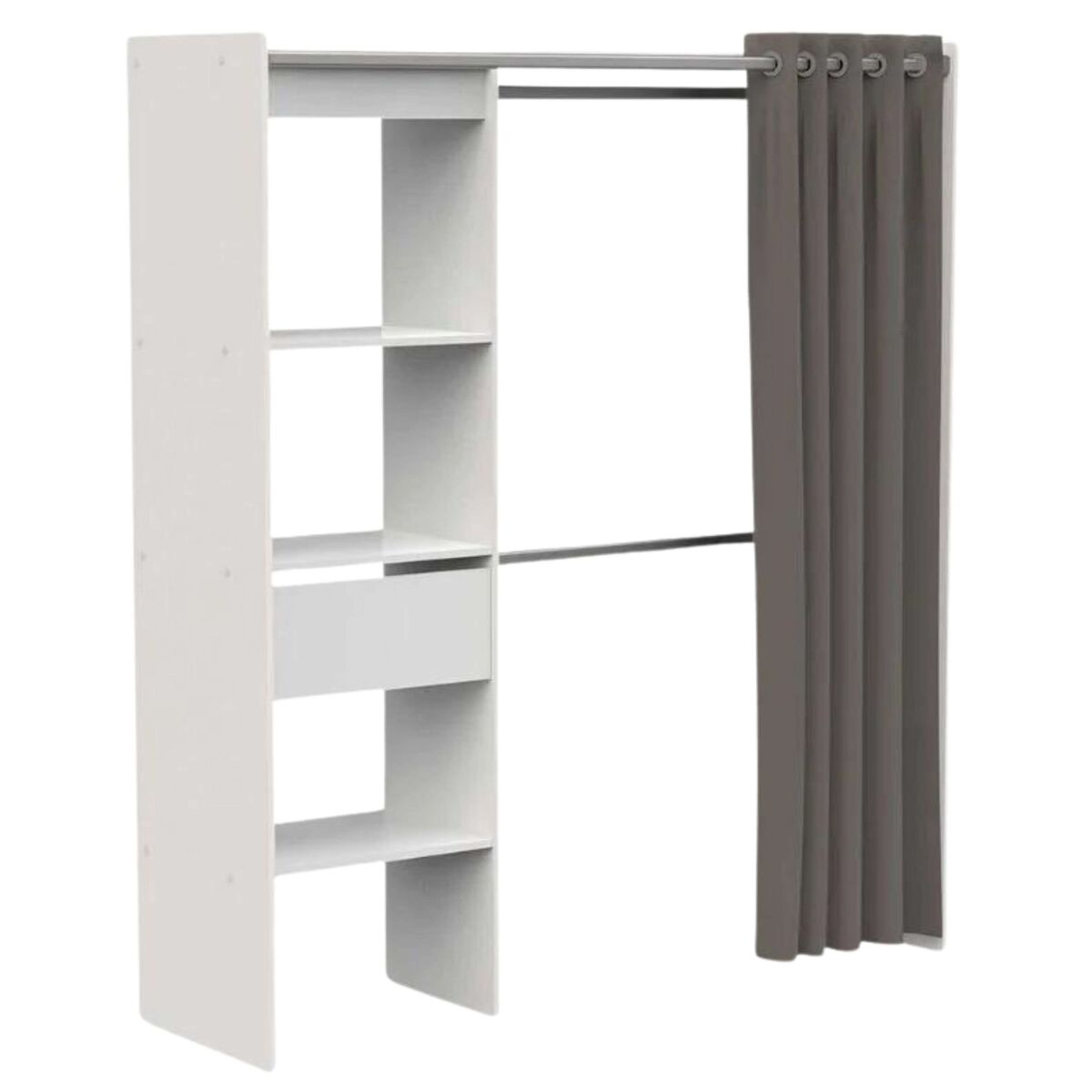 Vestidor Chicago Extsible 1 Cajón 2 Barras Armario