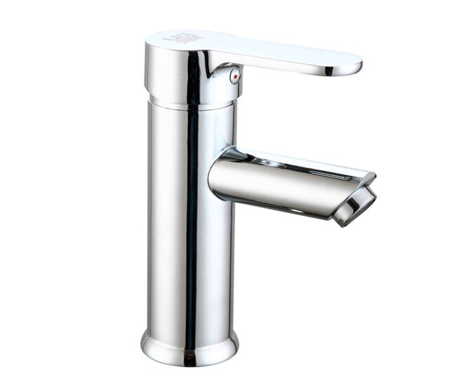 Grifo de lavabo ganges para baño latón y manetas zinc con set de fijación color cromado