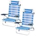 Aktive Pack de 2 sillas de playa plegables y reclinables Aktive Pack de 2 sillas de playa plegables y reclinables Azul Marino