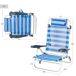 Aktive Pack de 2 sillas de playa plegables y reclinables Aktive Pack de 2 sillas de playa plegables y reclinables Azul Marino