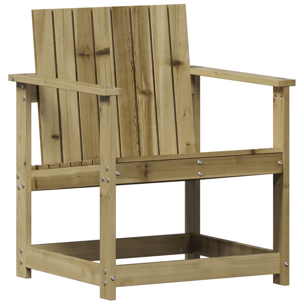 Vidaxl silla de jardín madera de pino impregnada 62x56x77 cm