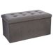 Puf Plegable Doble Lysandre Terciopelo Contemporáneo Puf Plegable Doble Lysandre Terciopelo Contemporáneo Gris