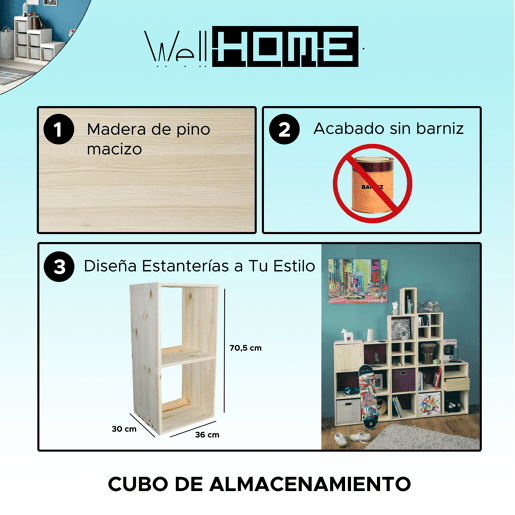 2 cubo de armazenamento de compartimento para pintar, verniz ou corante, 36x30x70,5 cm
