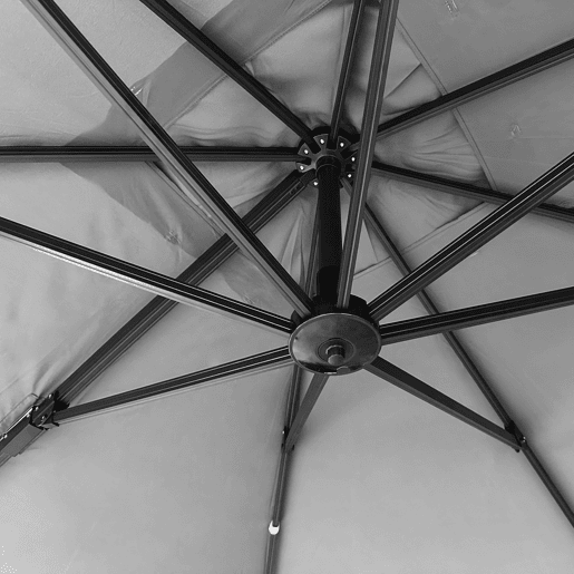 Chapéu de Sol offset MOLOKAI quadrado 3x3m + tampa