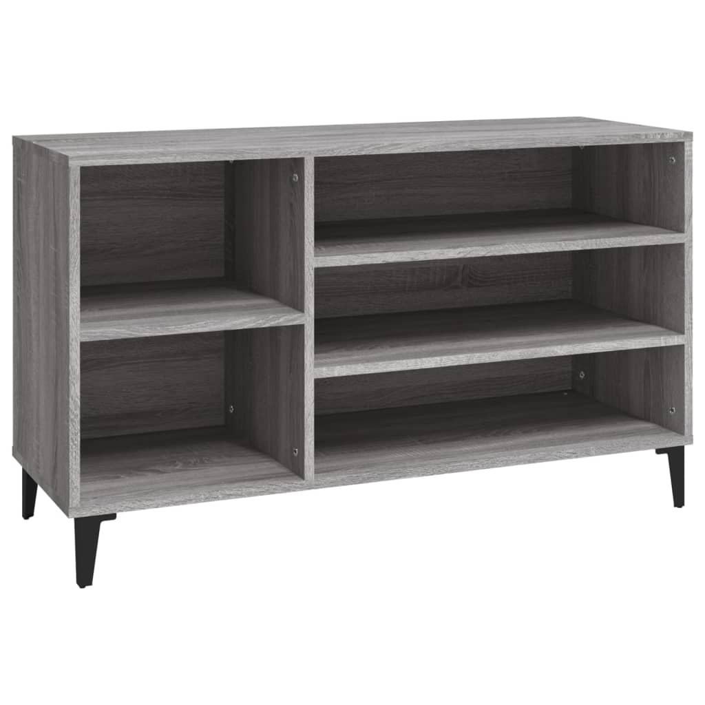 Vidaxl mueble zapatero madera contrachapada gris sonoma 102x36x60 cm
