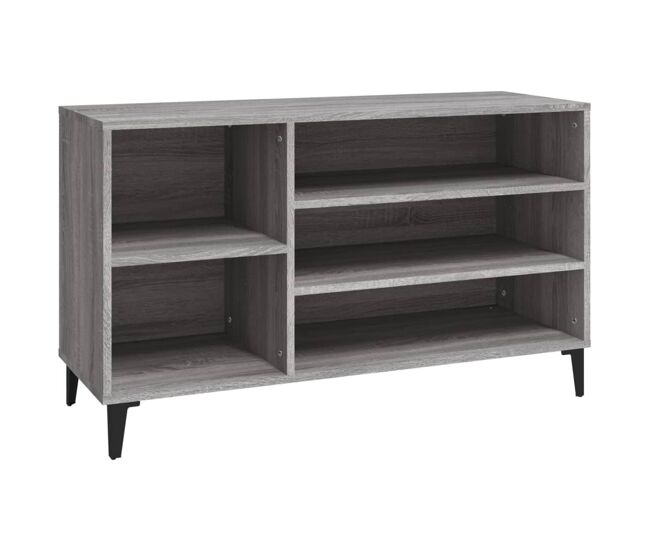 Vidaxl mueble zapatero madera contrachapada gris sonoma 102x36x60 cm
