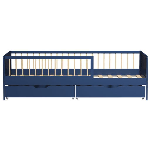 Cama de criança azul escuro 190x90cm com gavetas ADAM