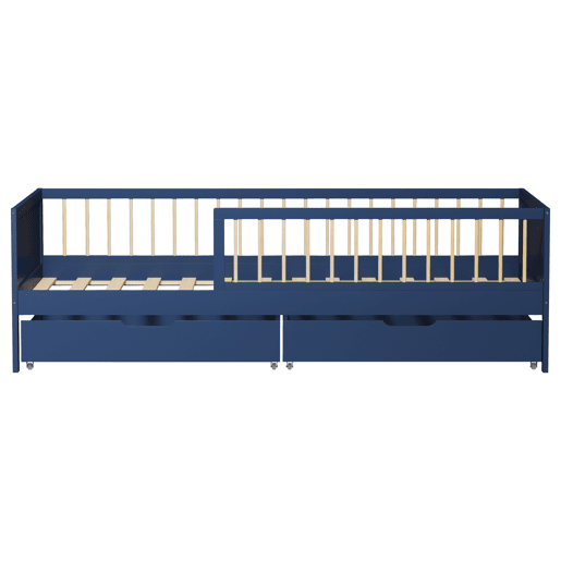 Cama de criança azul escuro 190x90cm com gavetas ADAM