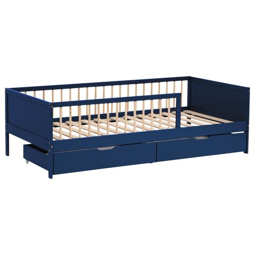 Cama de criança azul escuro 190x90cm com gavetas ADAM