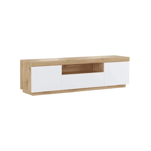 Móvel TV AMBIHOME BRAGANÇA - Carvalho WotanBranco, C170xP42xA49cm