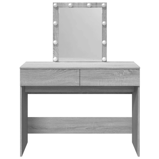 vidaXL Toucador com LEDs 100x40x130 cm sonoma cinza vidaXL Toucador com LEDs 100x40x130 cm sonoma cinza