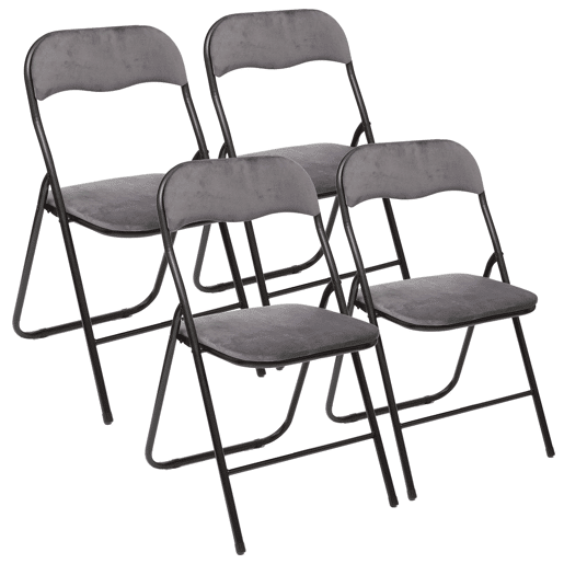 WELL HOME - Conjunto de 4 cadeiras dobráveis WELL HOME - Conjunto de 4 cadeiras dobráveis