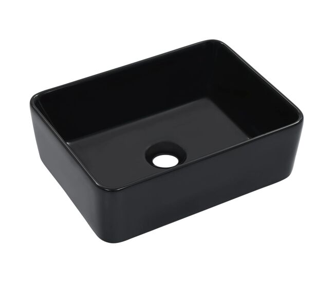 Vidaxl lavabo 40x30x13 cm cerámica negro