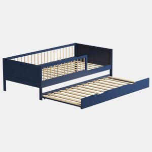 Cama de solteiro para criança 190x90cm azul escuro ADAM