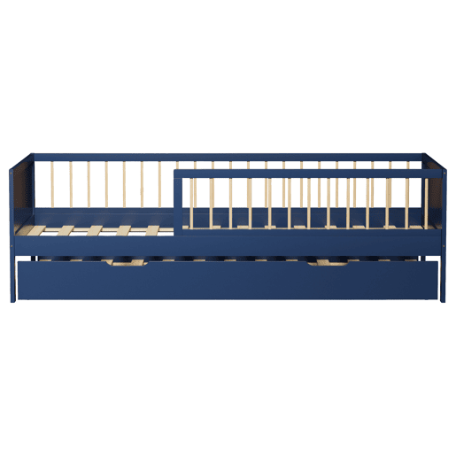 Cama de solteiro para criança 190x90cm azul escuro ADAM