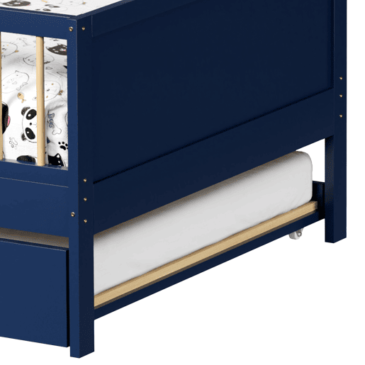Cama de solteiro para criança 190x90cm azul escuro ADAM