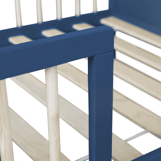 Cama de solteiro para criança 190x90cm azul escuro ADAM