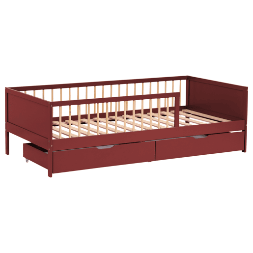 Cama de criança 190x90cm em terracota com gavetas ADAM