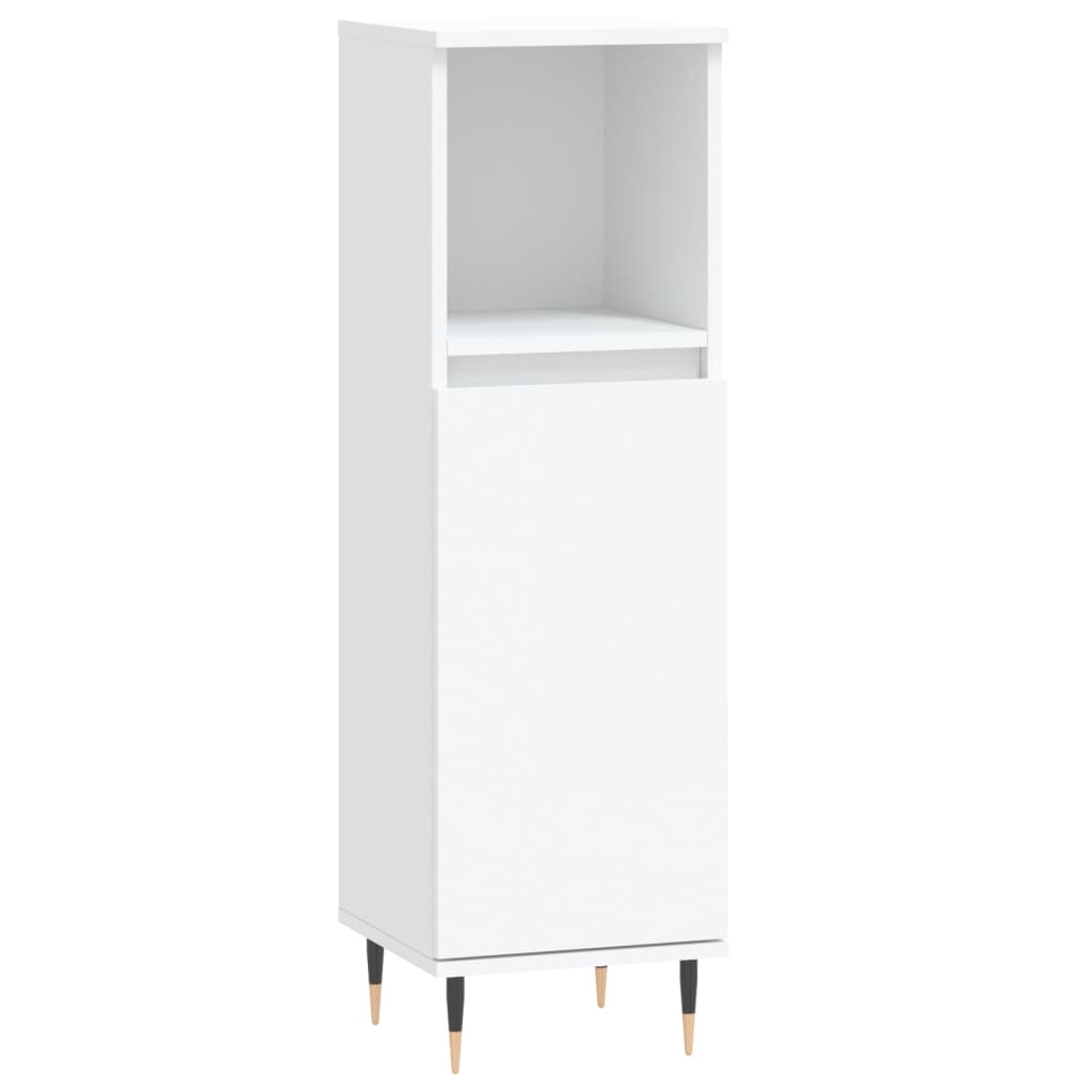 Vidaxl armario de baño madera de ingeniería blanco 30x30x100 cm