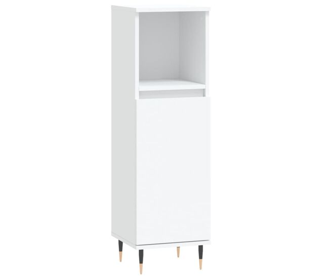 Vidaxl armario de baño madera de ingeniería blanco 30x30x100 cm