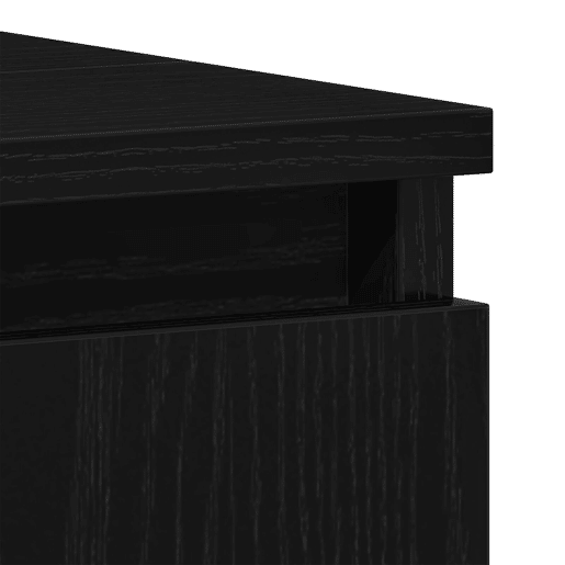 vidaXL Armário pra Pia com gaveta Carvalho Preto 80 x 33 x 60 cm, Organizador de Banheiro, Armário Moderno com Solução de Armazenamento, Design Retangular para Produtos e Acessórios