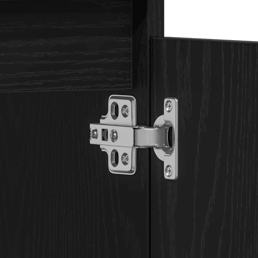 vidaXL Armário pra Pia com gaveta Carvalho Preto 80 x 33 x 60 cm, Organizador de Banheiro, Armário Moderno com Solução de Armazenamento, Design Retangular para Produtos e Acessórios