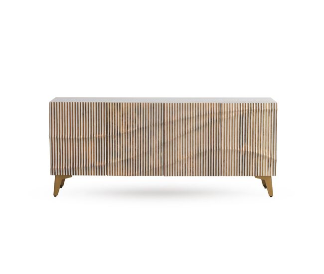 Aparador de 4 puertas de madera de mango