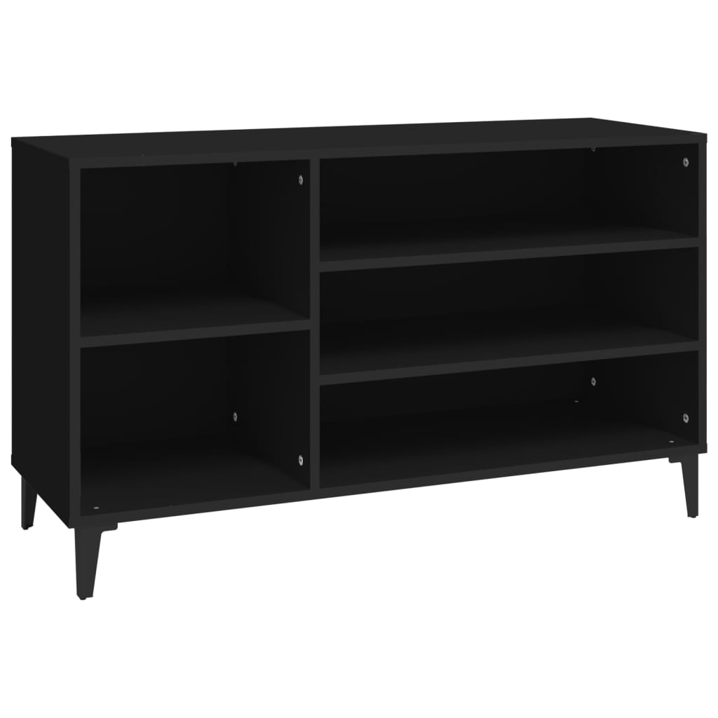 Vidaxl mueble zapatero madera contrachapada negro 102x36x60 cm