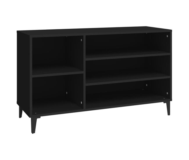 Vidaxl mueble zapatero madera contrachapada negro 102x36x60 cm