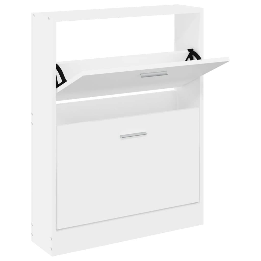 Vidaxl zapatero blanco 59x17x81 cm madera de ingeniería