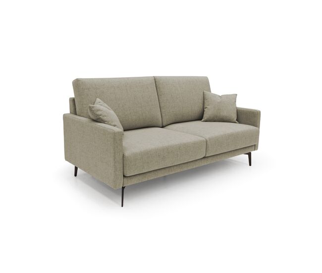 Saturno sofá moderno en tela suave e impermeable 160 cm marrón