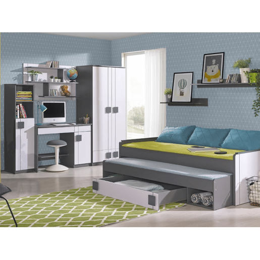 Secretária AMBIHOME MAYOR - BrancoAntracite, C110xP55xA79cm