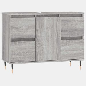 vidaXL Armário de casa de banho 80x33x60 cm deriv.madeira cinza sonoma