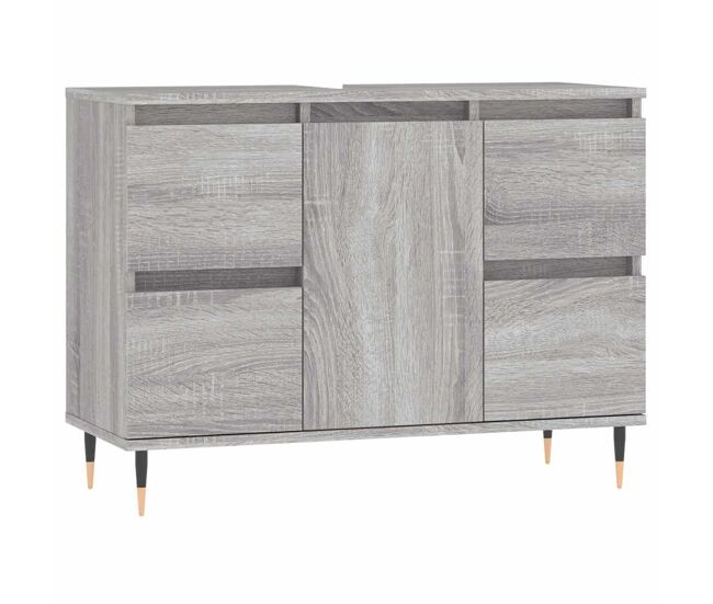 Vidaxl mueble de baño madera de ingeniería gris sonoma 80x33x60 cm